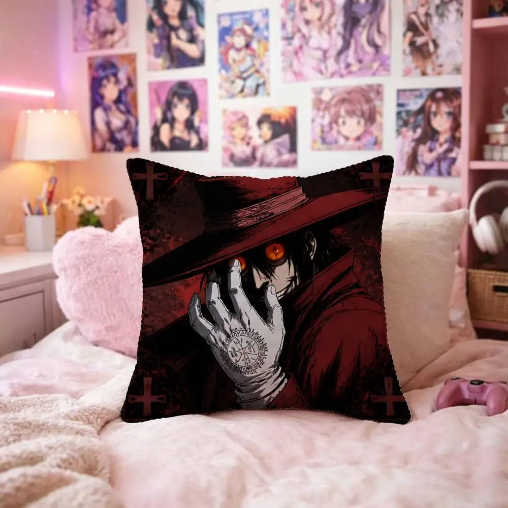 Hellsing Pillow Case Fashion Square Pillowcase Bedroom Sofa Room Ins Decoration Leisure