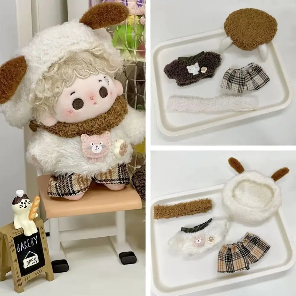 Ubranka dla lalki, bawełniana czapka misia dla szczeniaka, 10 cm, strój dla lalki, kostium dla lalki, ubrania dla lalki, przebranie dla lalki, ubrania dla lalki zwierzątka z kreskówki, do noszenia