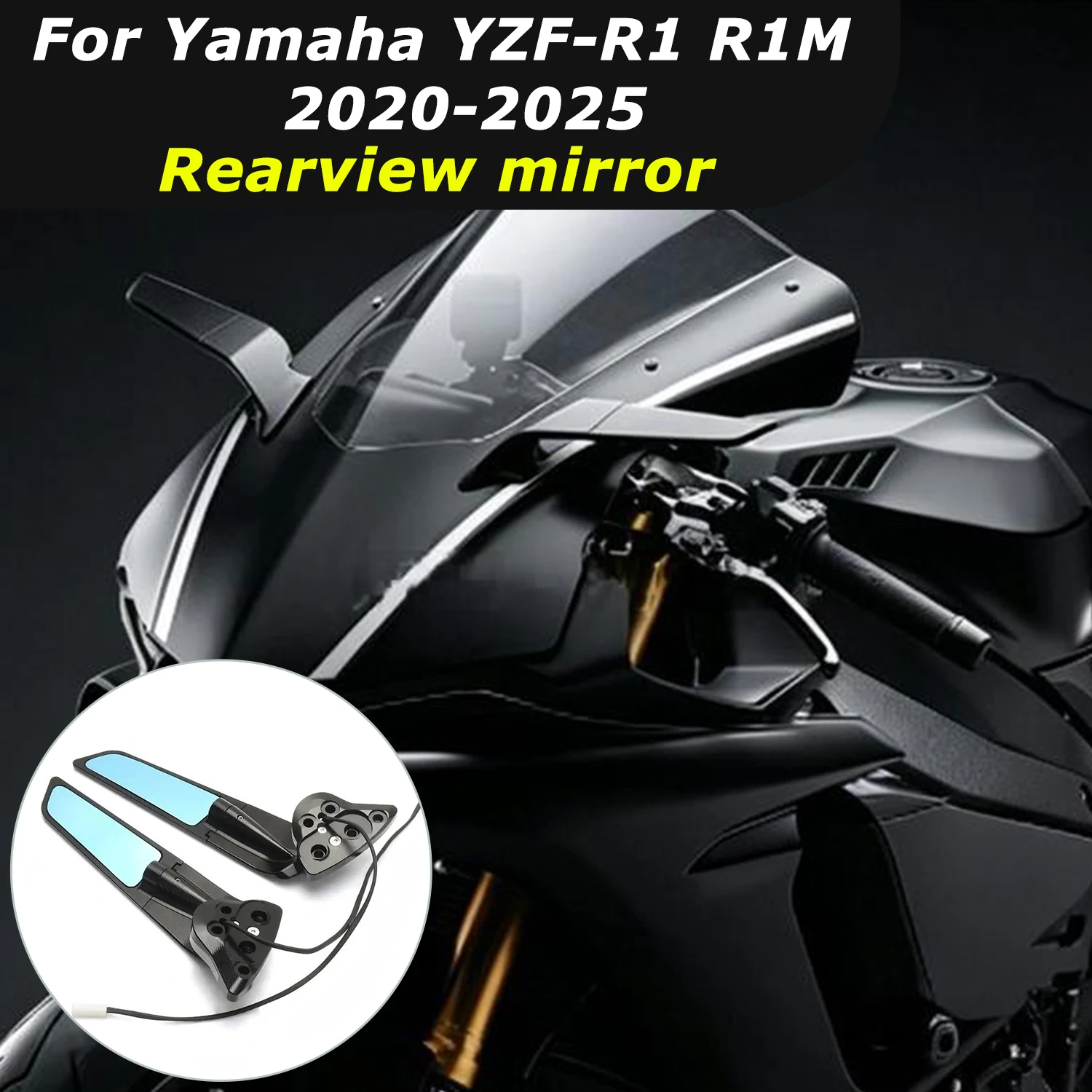 YZF R1M YZF R1 New Motorcycle Accessories Rearview Rear View Side Mirrors With LED Light For Yamaha YZF-R1 YZF-R1M 2020-2025