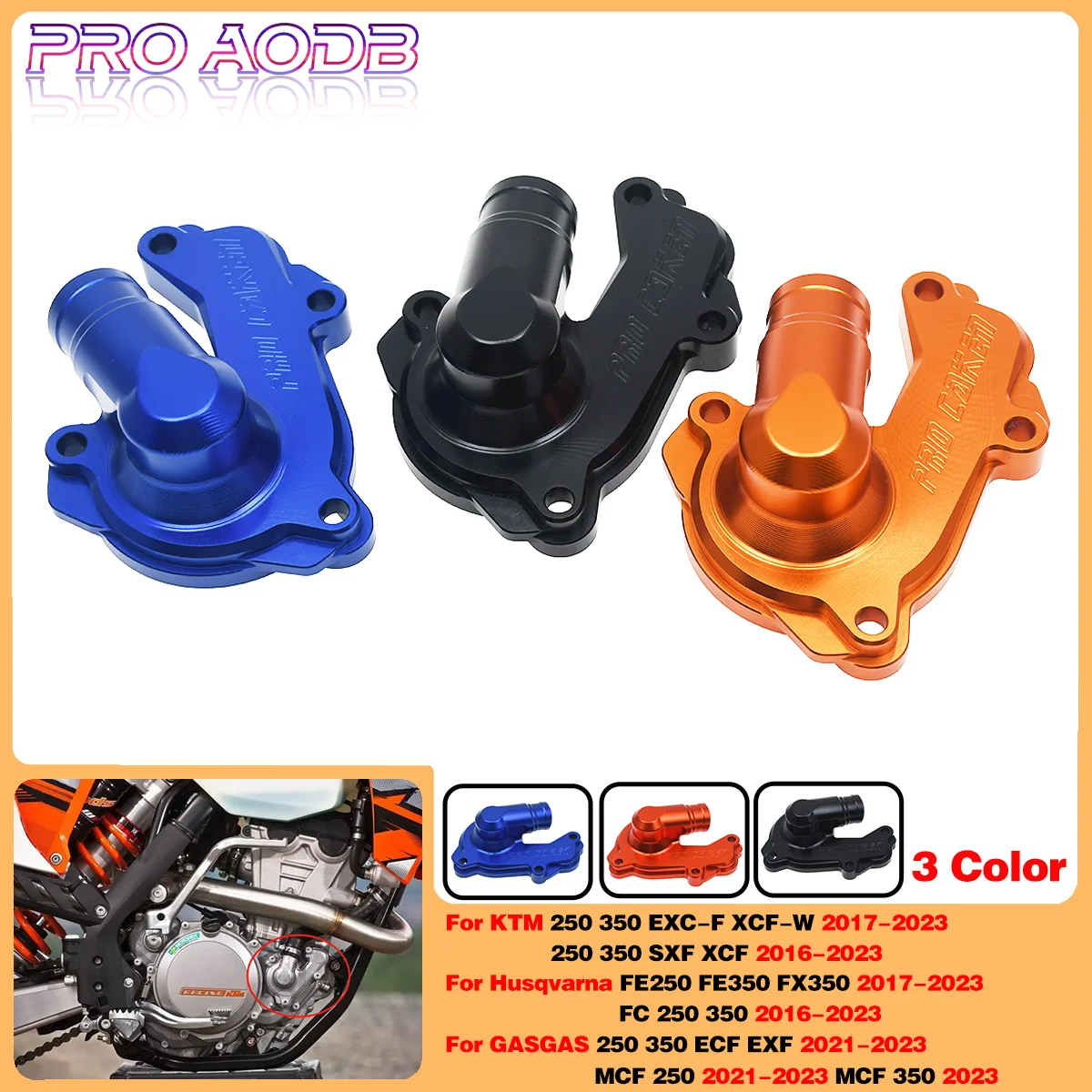 CAKEN Motorcycle CNC Water Pump Guard Cover Protector For KTM Husqvarna GASGAS EXCF XCFW XCF SXF FC FE FX EXF EXF MCF 250 350 CC