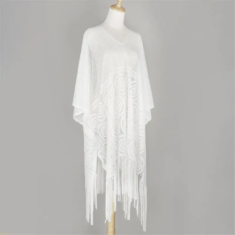 15yy Women Beach Dress Hollow Out Sapioms Cover Up Ladies Crochet Beach Coverning Up