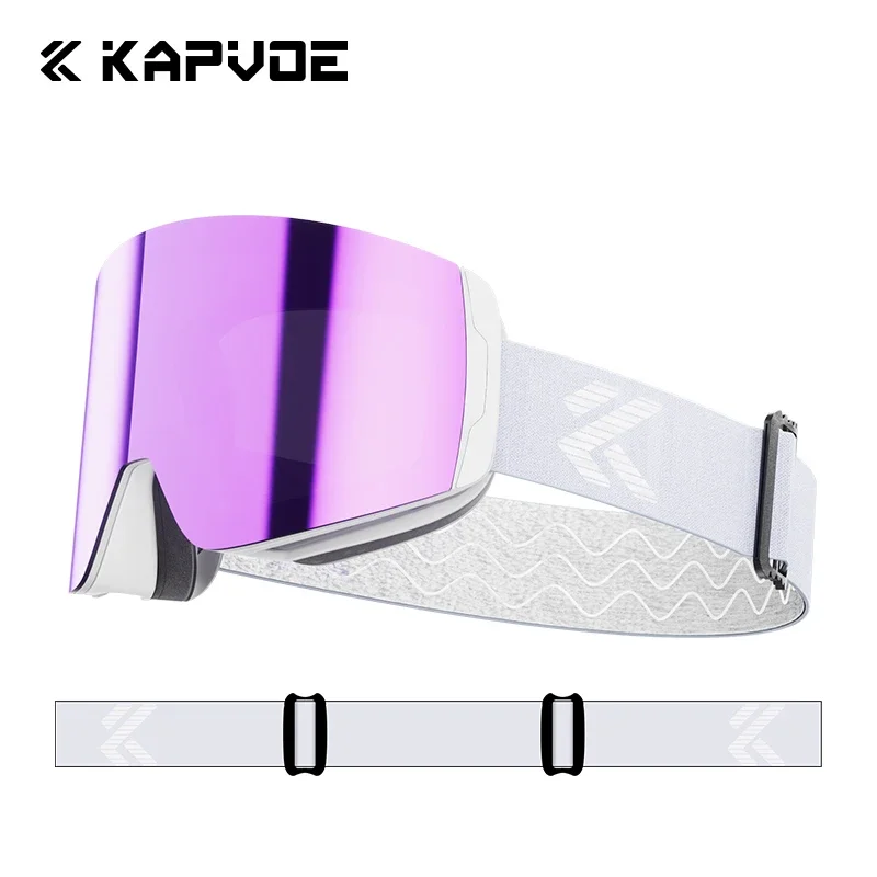 Kapvoe Sneeuwbril Ski Snowboarden Skiën Zonnebril voor Vrouwen Mannen Anti-Fog Lens UV400 Meekleurende Bril Motorfiets Bril