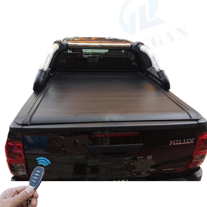 Roll Up Pickup Truck Hard Bed Cover Aliuminu Alloy roller lid tonneau cover For 2019 Hilux rocco