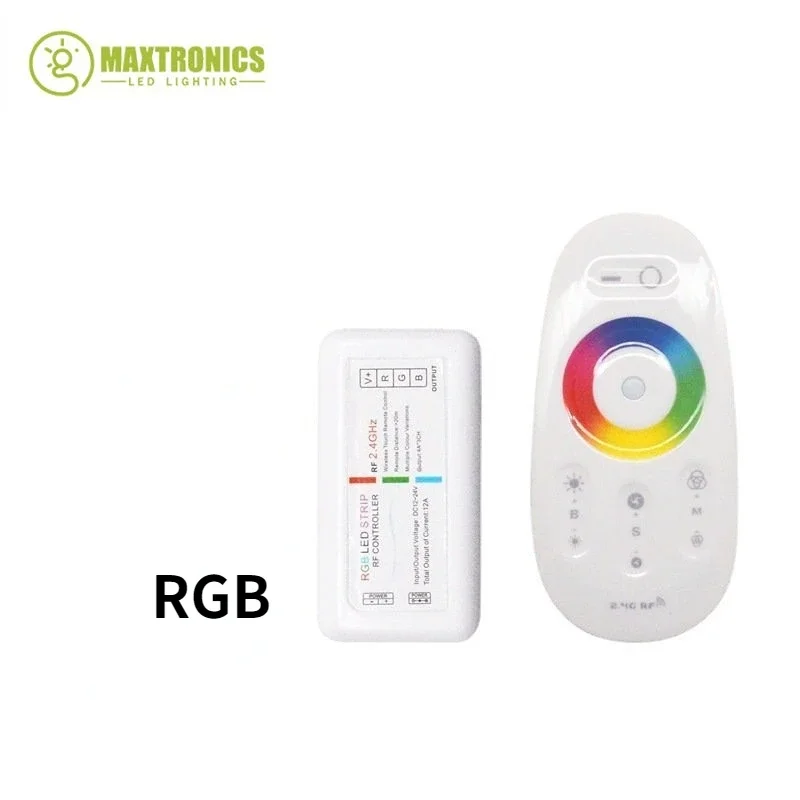 DC12-24V RGB RGBW RGBWC LED Controler 2.4G RF Touch Screen Remote Control 18A Dimming Switch For 5050 3528 5630 LED Strip Tape