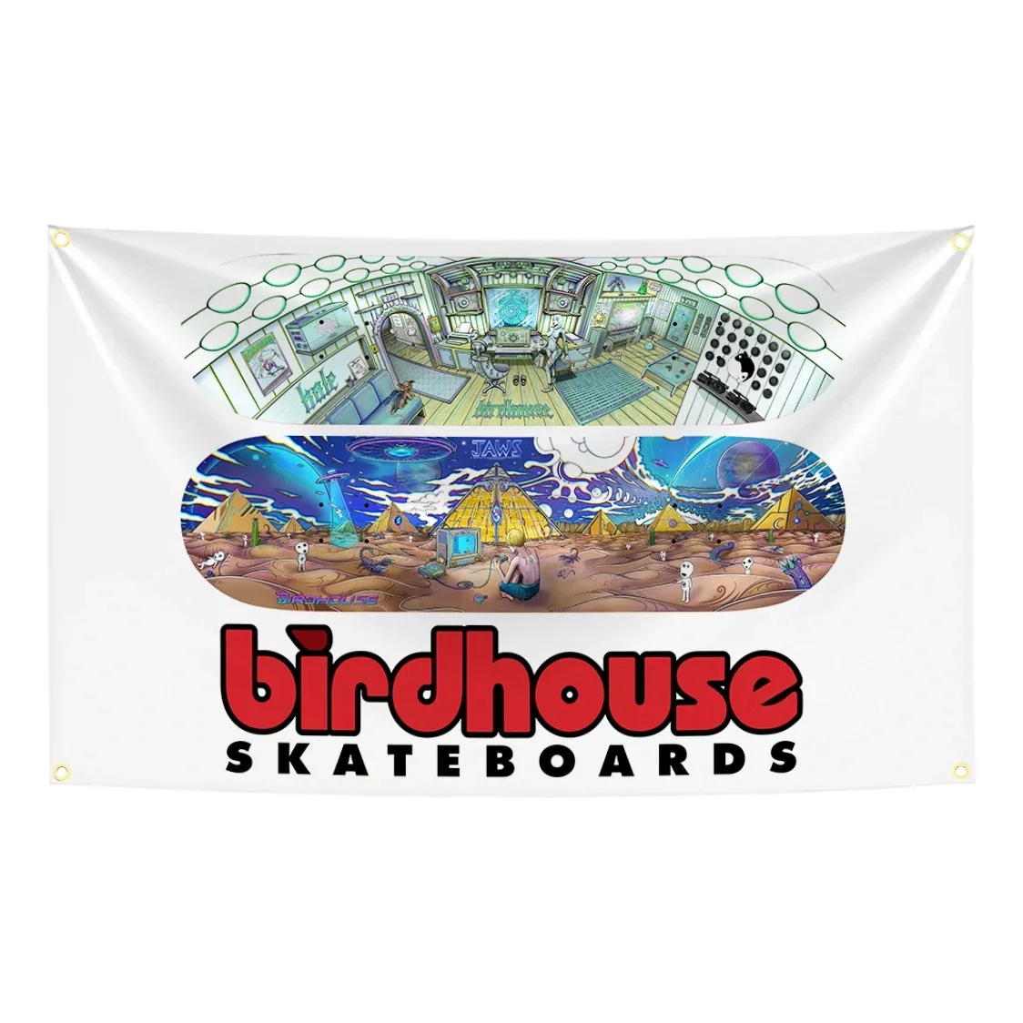 Birdhouse Skateboards Flag Tapestry   Polyester Banner  For Skate Park Skate Shop Decor