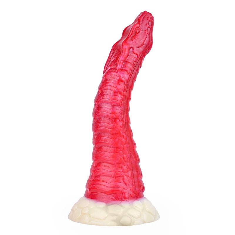 Gode dragon incurvé doux pour femme, tête de monstre, pénis Él, fausse bite, masturbateur jaune, jouets sexuels pour vagin, prostate anal, 25x6.2cm