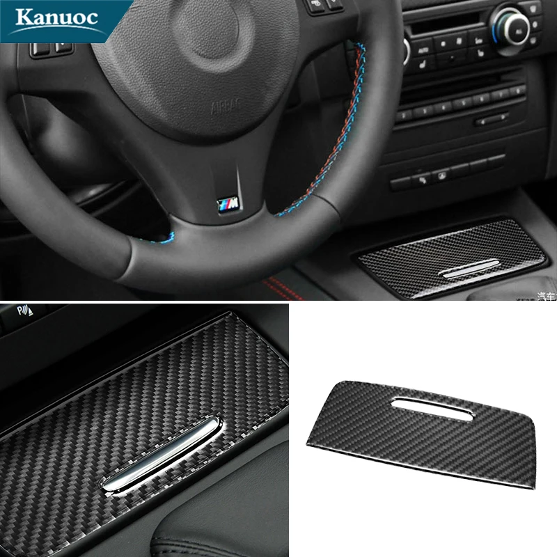 

Carbon Fiber Ashtrays Stickers Cover Trim For BMW 3 Series E90 E92 E93 2005-2012 Car Interior Decorative Accessories