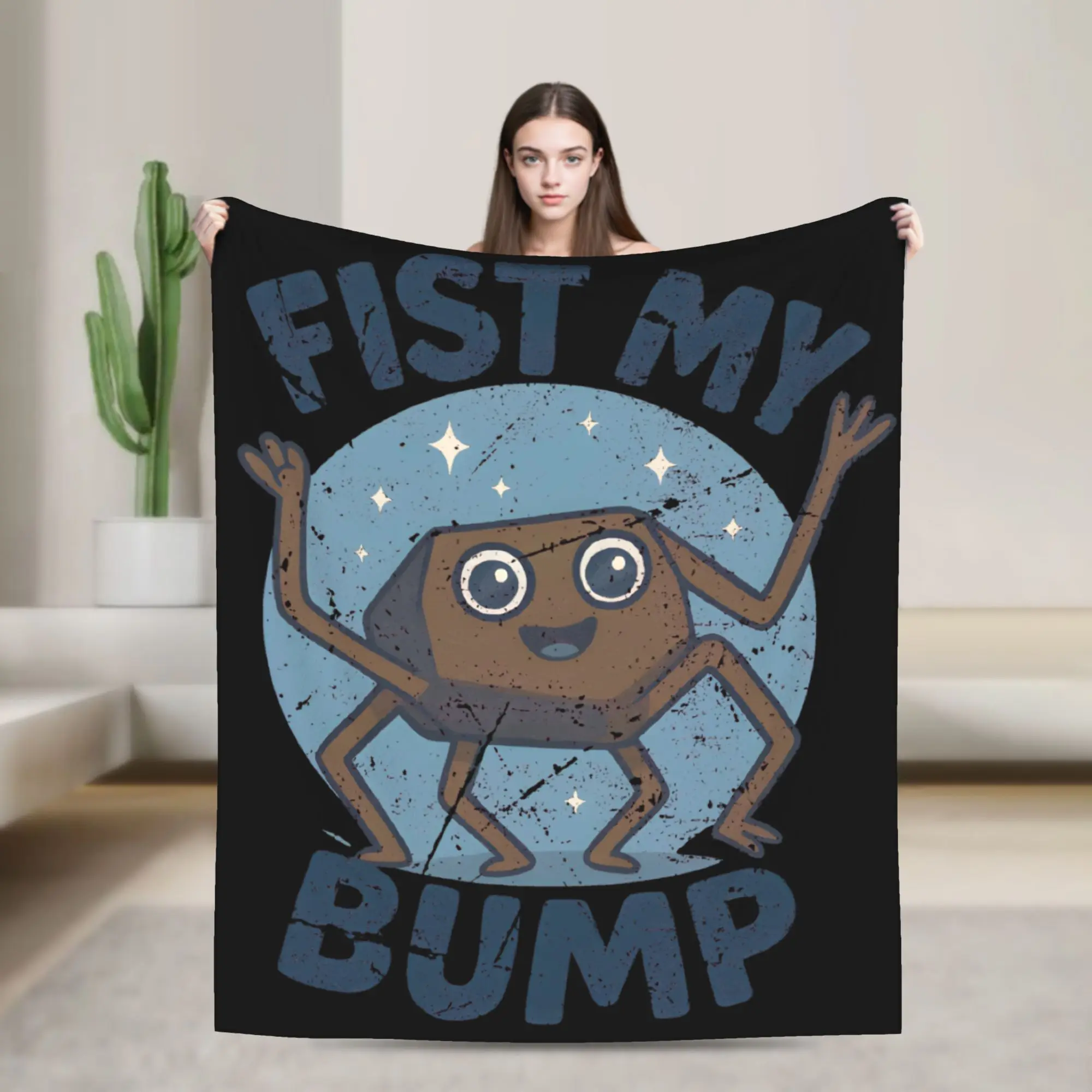 Fist My Bump! Project Hail Mary Flannel Throw Blanket  Blankets for Sofa Office Lightweight Thin Quilt