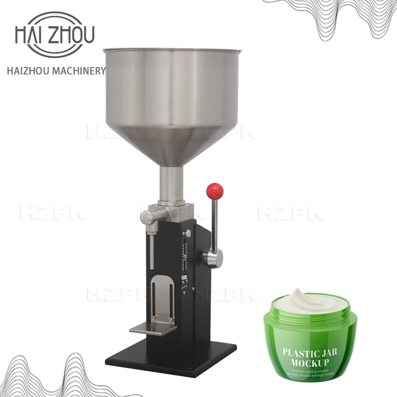 HAIZHOU DIY Bottling Manual Hand Press Liquid Paste Filling Machine 5-100ml Stainless Steel Cream Oil Cosmetic Bottling Filler