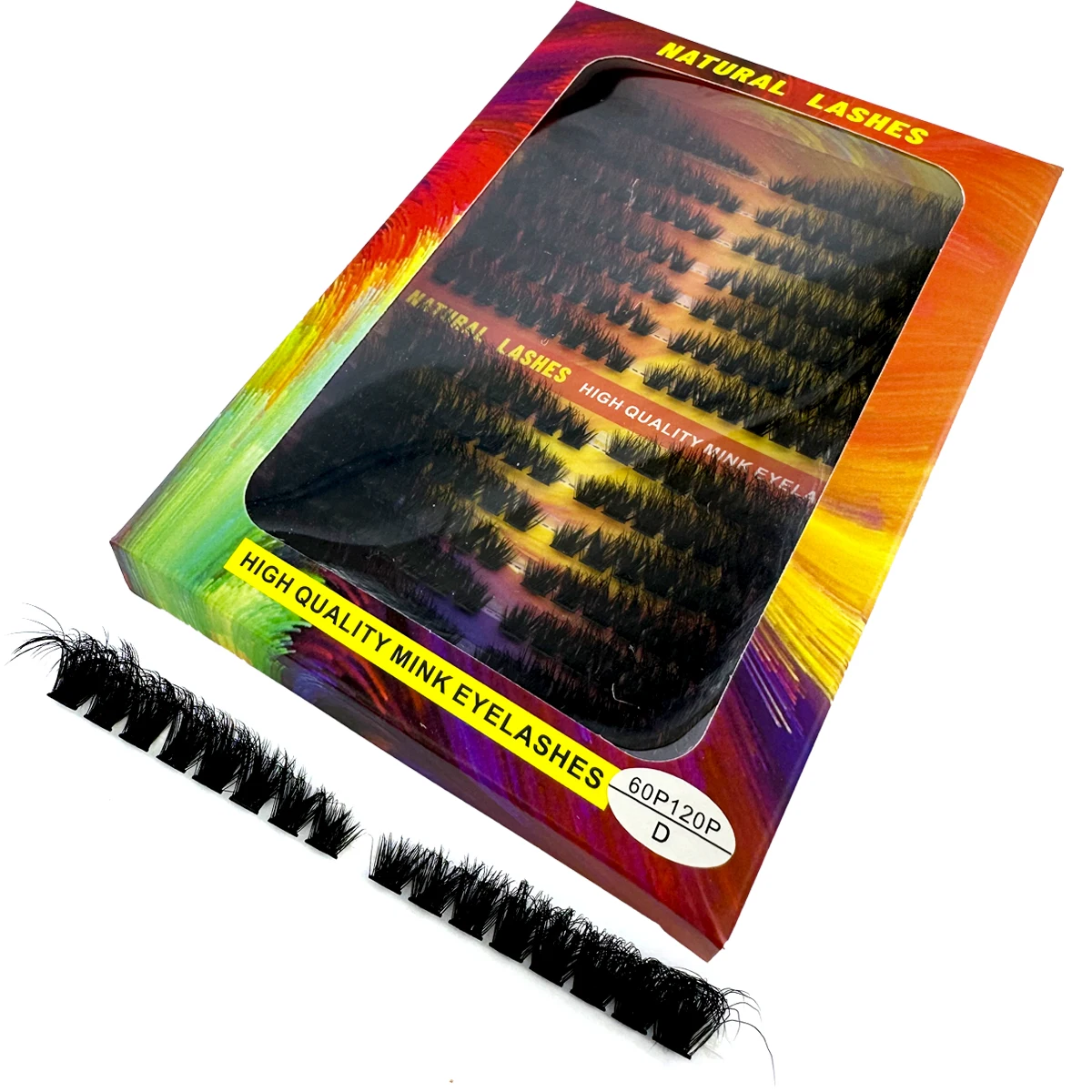 Nova esquerda + direita gato cílios lash clusters olho final alongamento extensões de cílios aparência natural fino grosso cílios postiços maquiagem