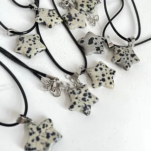 Opal Quartz Star Pault Pendant for Woman, Natural Stone, Hexagon, Crystal, Pink, Fluorita, Lapis, Bullet, Pendulum, Jewelery, Trend 10 Main Sales Natural Stone Necklace - №2