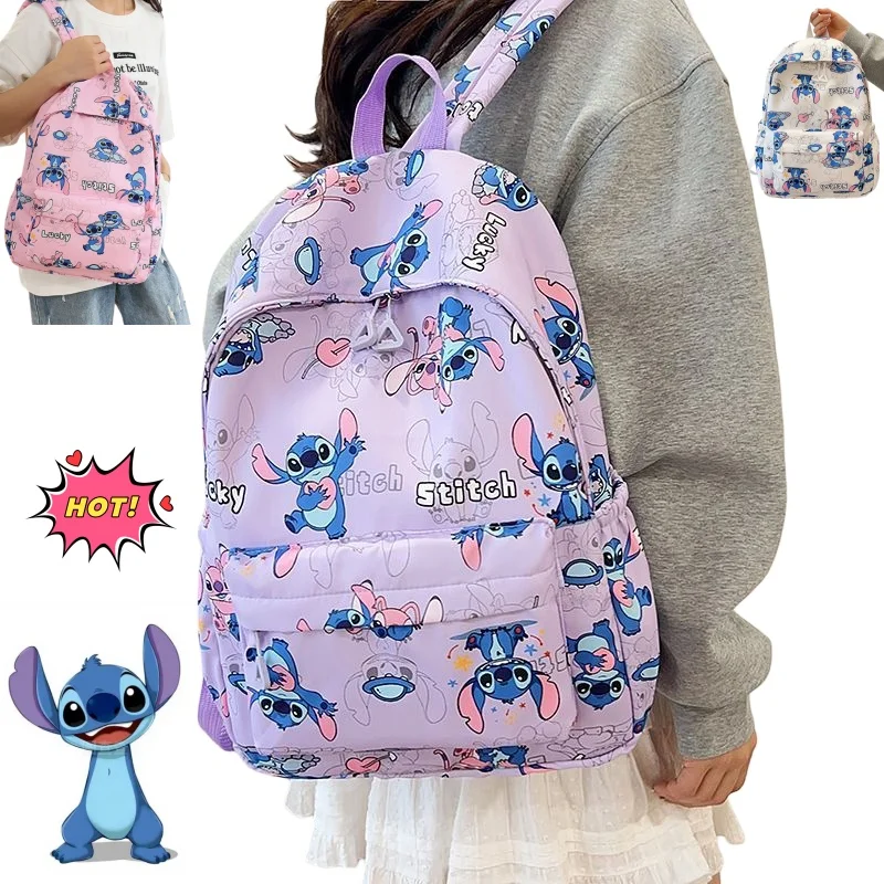 

Рюкзак Lilo & Stitch: Милый и модный мультяшный студенческий рюкзак, многофункциональная сумка через плечо большой вместимости, подарок