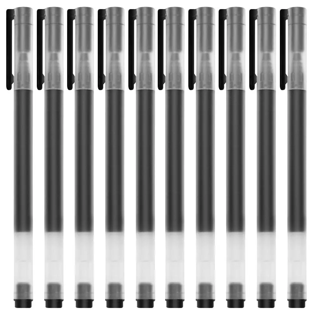 

10Pcs Large Capacity Gel Pens 0.5mm Premium Ink Smooth Writing School Office Supplies Black Gel Ink Pens Writing Pen