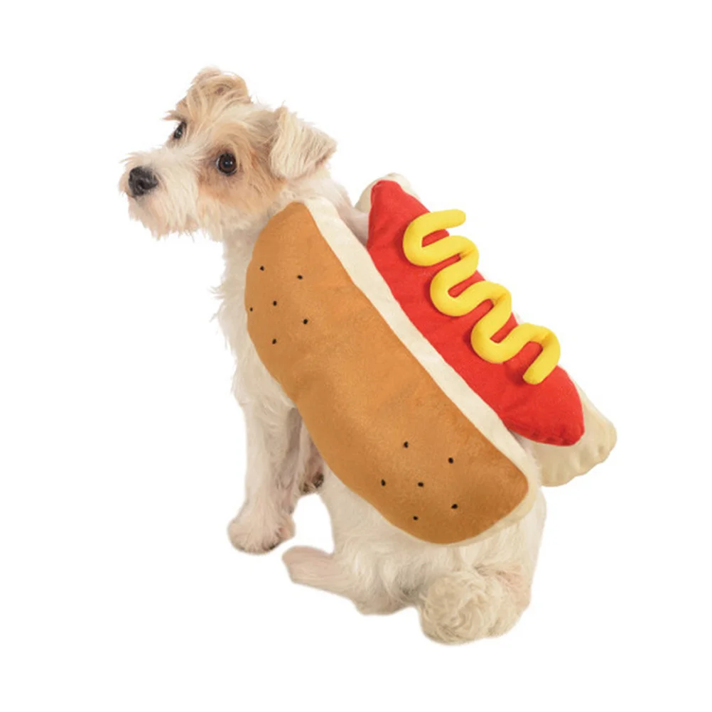 Funny Warm Hot Dog Pet Costume Cosplay Clothes for Puppy Dog Cat Size S dog clothes pet clothes party dog cloth