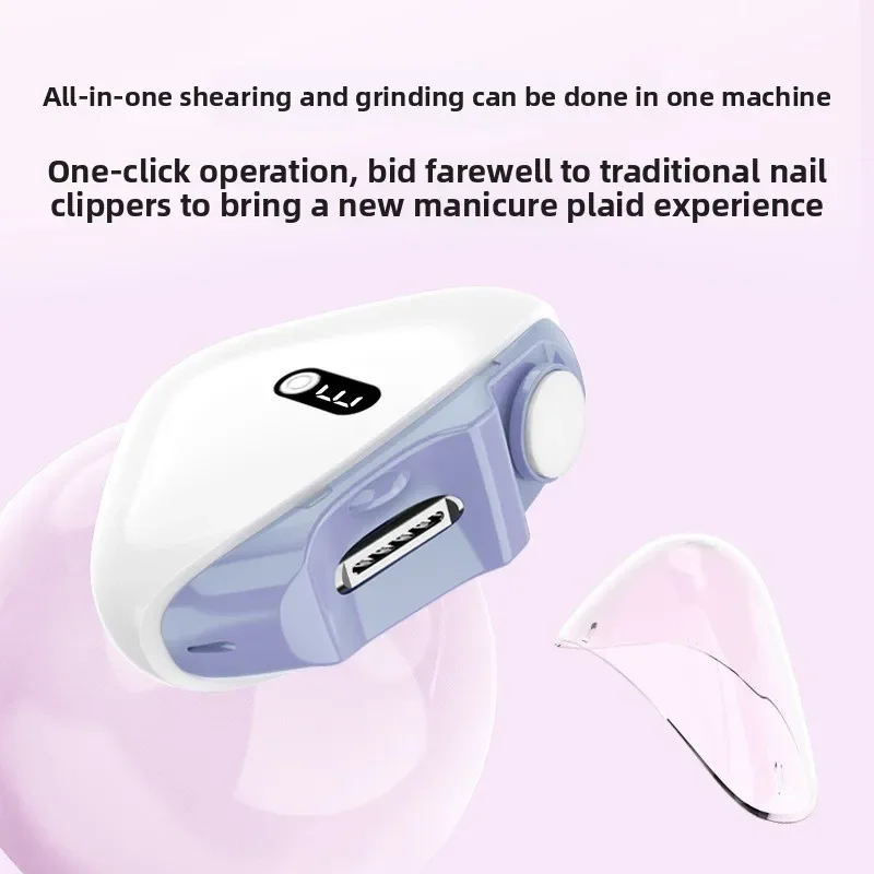 Elektrische Nagelknipper Automatische Anicure Trimmer Met Licht Volwassen Baby Vingernagel Teen Schaar Pedicure Polijsten Nagels Cutter