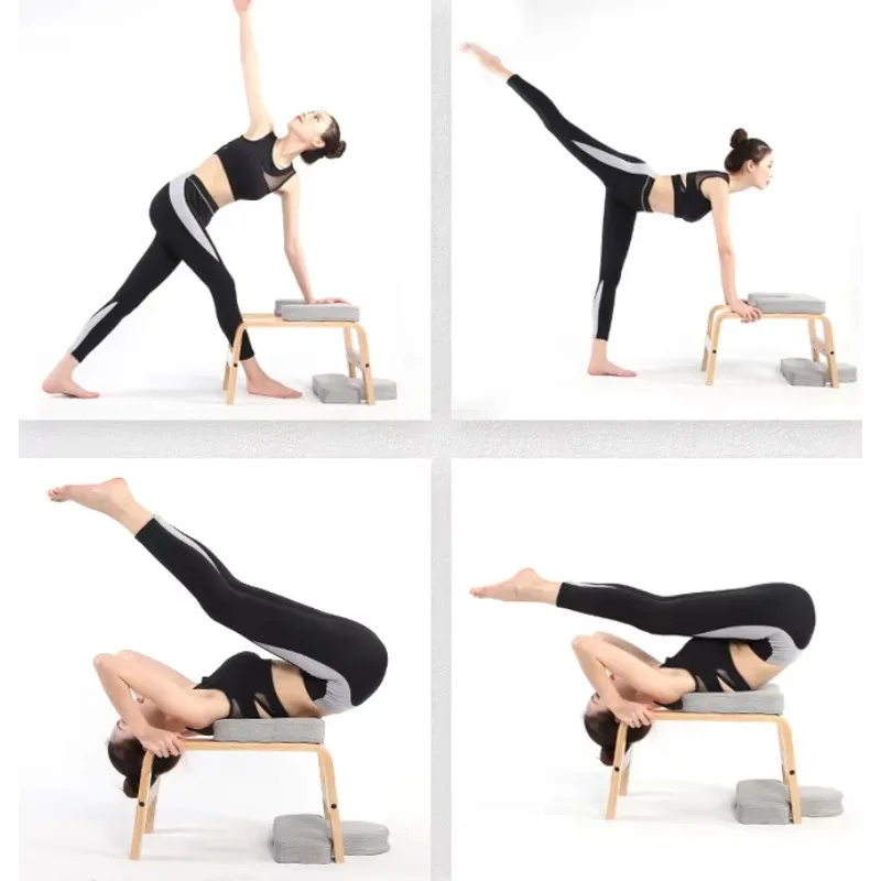 Multi-Function Yoga Meditation Chair Wooden Headstand Yoga Stool Yoga Auxiliary Chair for Sale Iyengar Chair