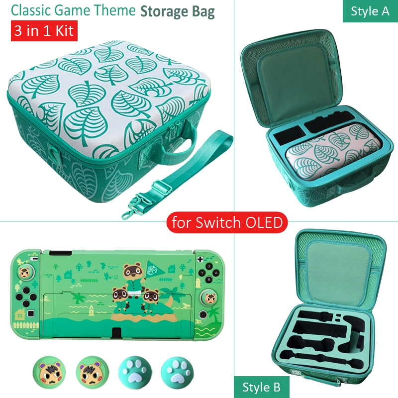 Cute Storage Bag Animal Style for Nintendo Switch OLED Portable Carrying Case Nintend Switch OLED Game Accessories