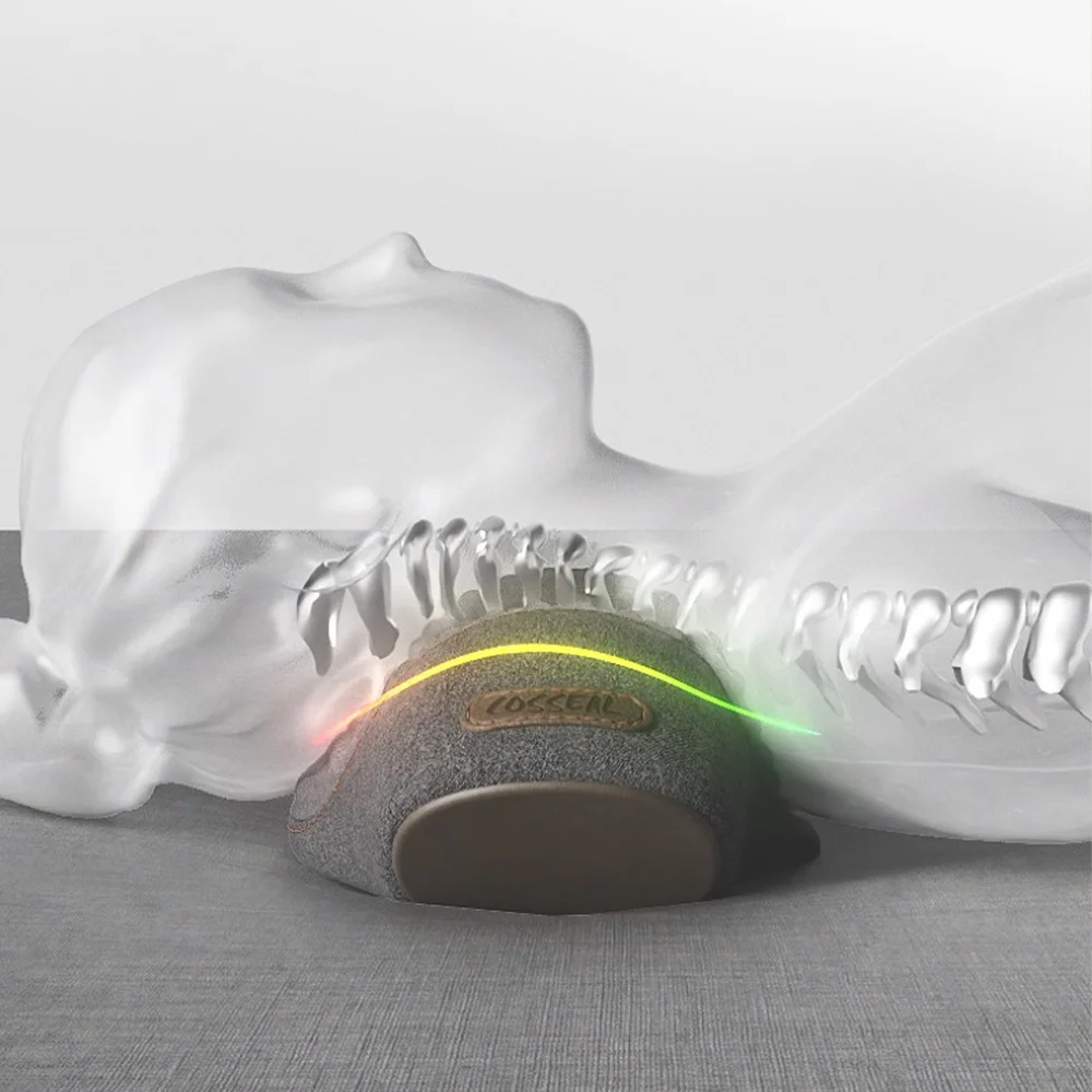 2-in-1 nek-rugmassagekussen Trillingen Ergonomie Taille Lendensteun Bescherming Pijnbestrijding Ontspanning van de cervicale wervelkolom