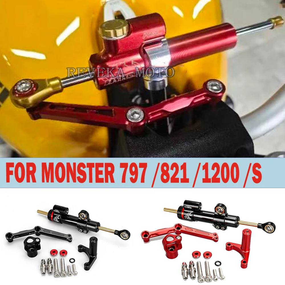 

New Motorcycle For Ducati Monster 1200 S 797 2014-2021 Steering Stabilize Damper Mounting Bracket Kit Monster 797 2017-2020