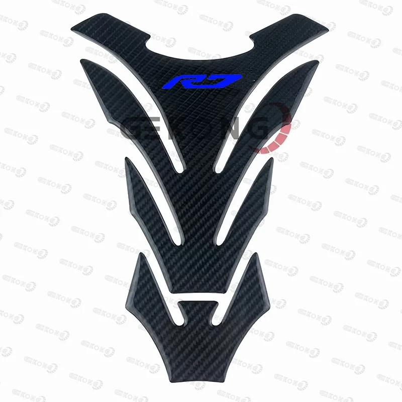YZF R1 R1M R15 R25 R3 R6 R7 R9 YZFR1 YZF3 YZFR7 오토바이 카본 파이버 3D 연료 탱크 패드 데칼 보호 스티커