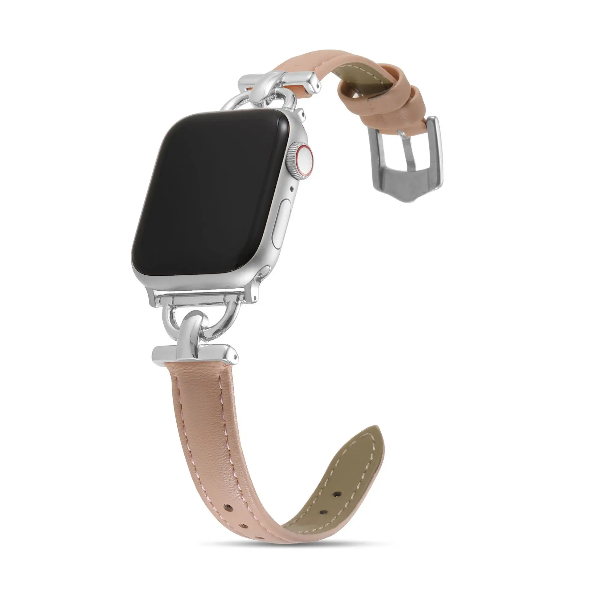 Leder Slim Armband für Apple Watch Band 49mm 41MM 45MM 40mm 44mm 38mm 42mm Serie 8 7 SE 6 5 4 Frau dünnes Correa Handgelenkband
