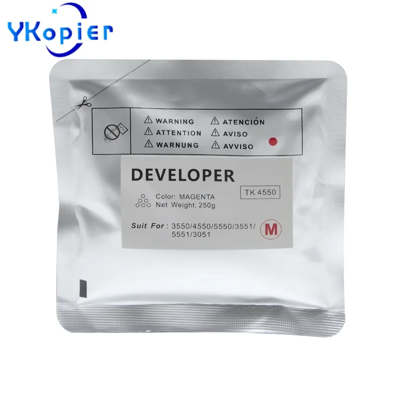 

Imported TK4550 Developer Powder For Kyocera 3051 3550 4550 3551 5550 5551 CMYK Developer