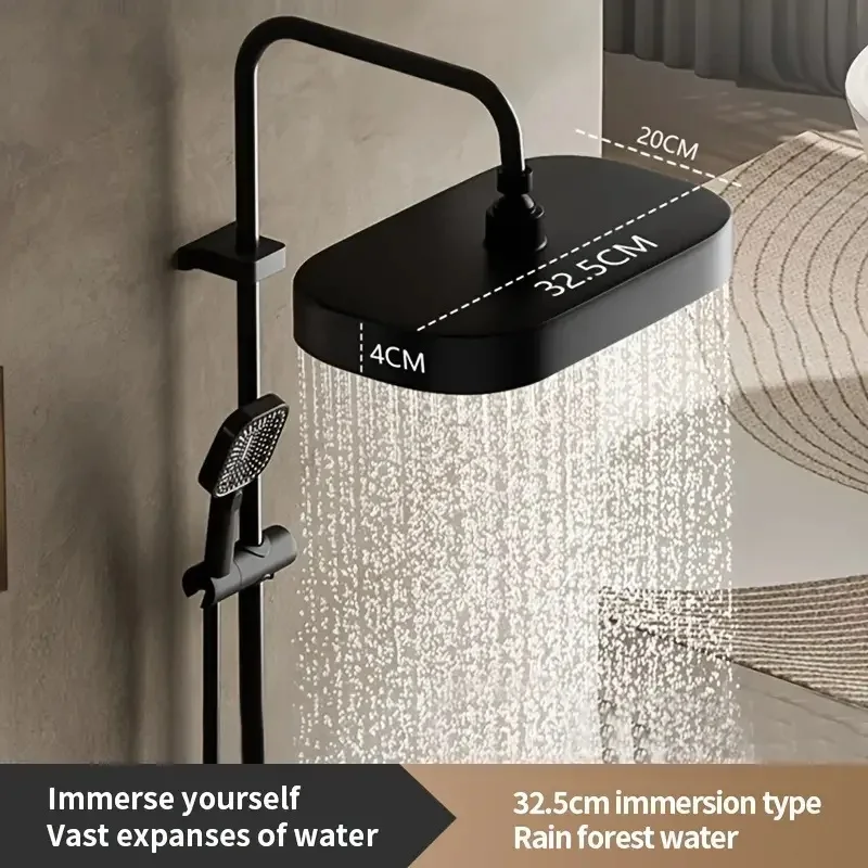 Square Overhead Shower Set Home Booster Shower Set Shower Bathroom Bathing Nozzle Bath Shower Head Bathroom Accessories