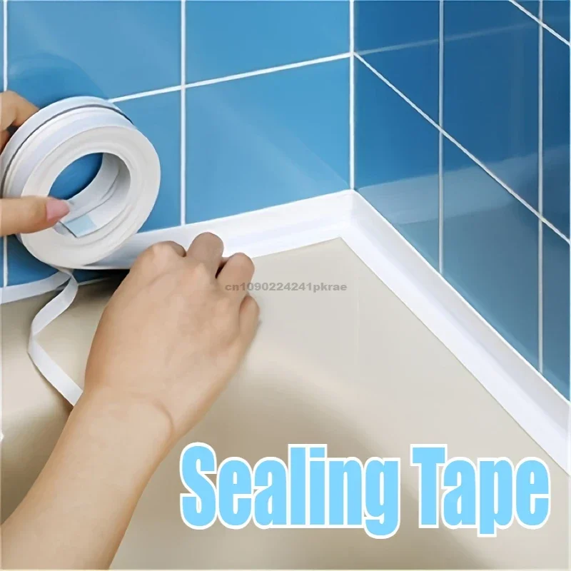 Waterproof Self-adhesive Sealing Tape Bathroom Tape Bath Toilet Kitchen Caulk Self Adhesive Waterproof Wall Sticker Mold Proof