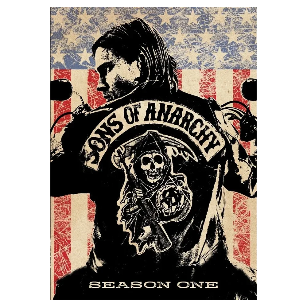 Sons of Anarchy Biker Crime Drama TV Series Wall Art Canvas HD Prints Posters Paintings for Living Room Home Decor Pictures