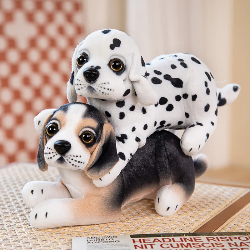 25cm Like Real Dog Doll Plush Toy Stuffed Bulldog Pug dog Husky Chihuahua Beagle Spotted doggy Lying Puppy Pet Plushie Kids Gift