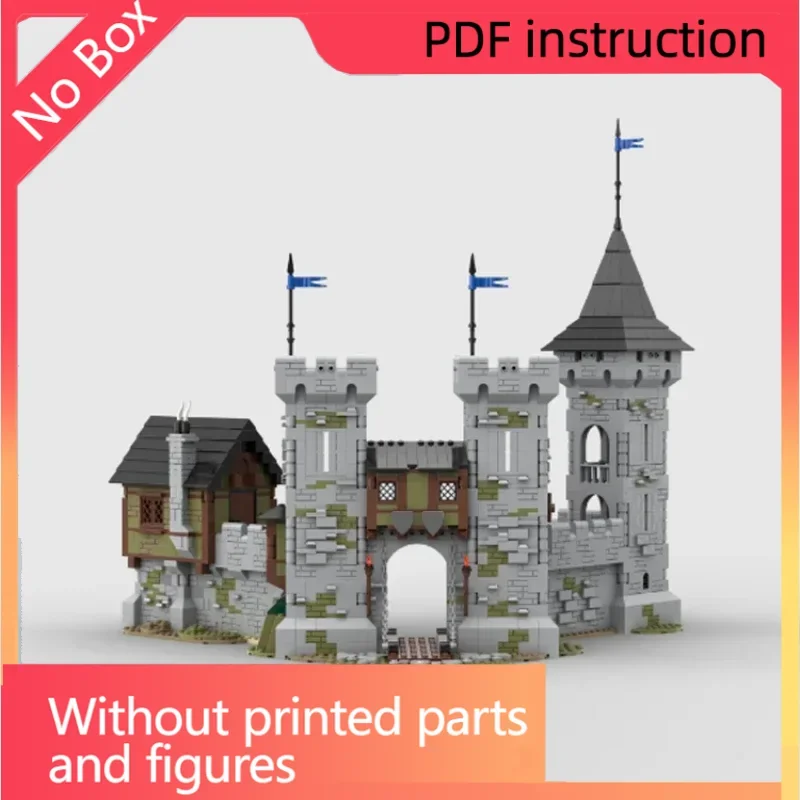 Weihnachten mittelalterlich 	 Schwarze Schlosssteine Festungsschloss Keep Knight Blöcke Modularer Zauberer Moc Stronghold Architektursteine Geschenk