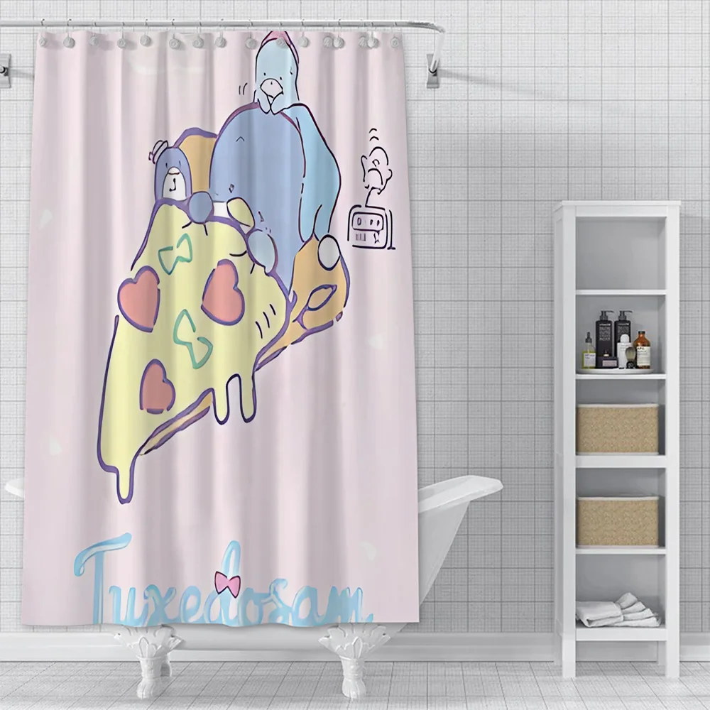 Cute T-Tuxedo Sam Shower Curtain Waterproof Polyester Fabric Paint Colorful Bath Curtains Home Bathroom Decor Curtain With Hook