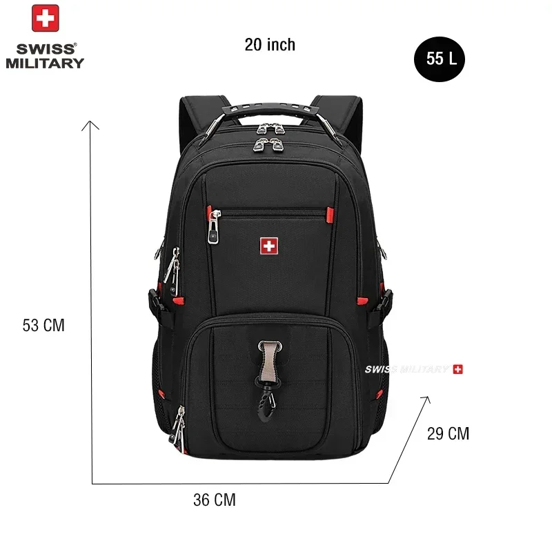 New 17" Laptop Backpack Waterproof USB Charge Port Swiss-style  Multifunctional Rucksack Schoolbag Mochila Hiking Travel bag - AliExpress  1524