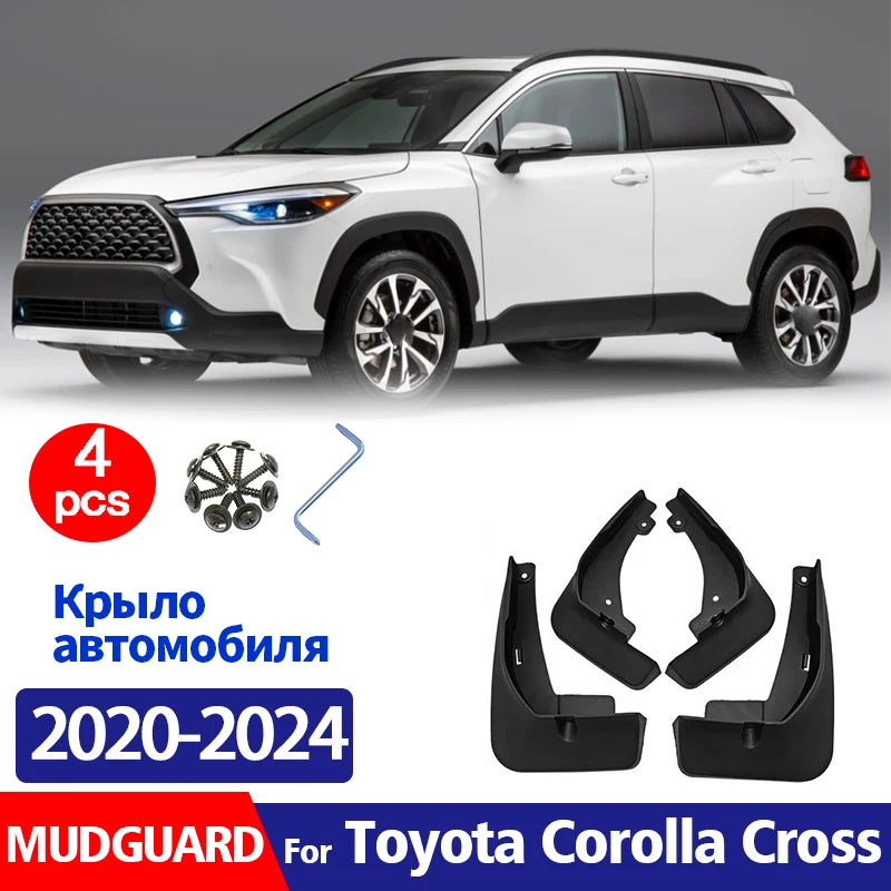 

2021 2022 2023 2024 FOR Toyota Corolla Cross Mudflaps Mudguard Fender Mud Flap Guards Splash Car Accessories Front Rear 4pcs