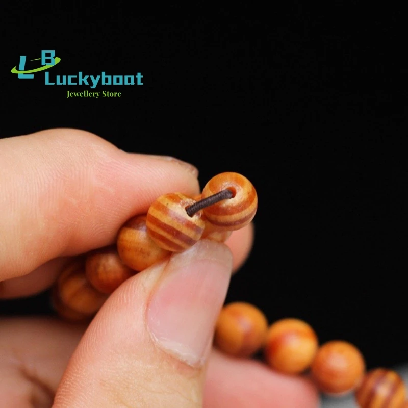 Wholesale 5pcs Natural Blood Dragon Wooden Bead Bracelet Fashion Men and Women Multi-Circle High Quality 108pcs Mara Jewelry