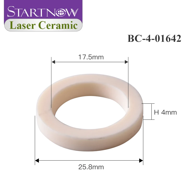 Startnow Laser Cutting Head Nozzle Connector Ceramic Ring 4-09010 4-01959 4-01642/10032838 Dia.26*21mm Hight 11.5mm Ceramic