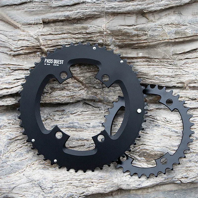 Pass Quest 110bcd Chainring для Shimano 5800 6800 DA9000 110bcd Double Chainring 4 Bolt 48/35T 50/34T 52/36T 53/39T 54/40T 2X