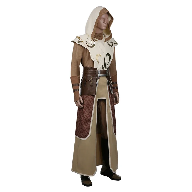 Disfraz de Cosplay de Temple Cos Guard para hombres adultos, zapatos, botas, abrigo de fantasía, uniforme, bata, trajes, traje de fiesta de Carnaval de Halloween