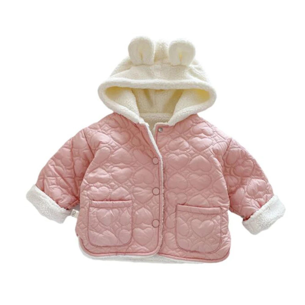 Winter Jackets For Kids Girls Hooded Fleece Thicken Warm Christmas Children Clothing Thanksgiving Toddler Outerwear Coats