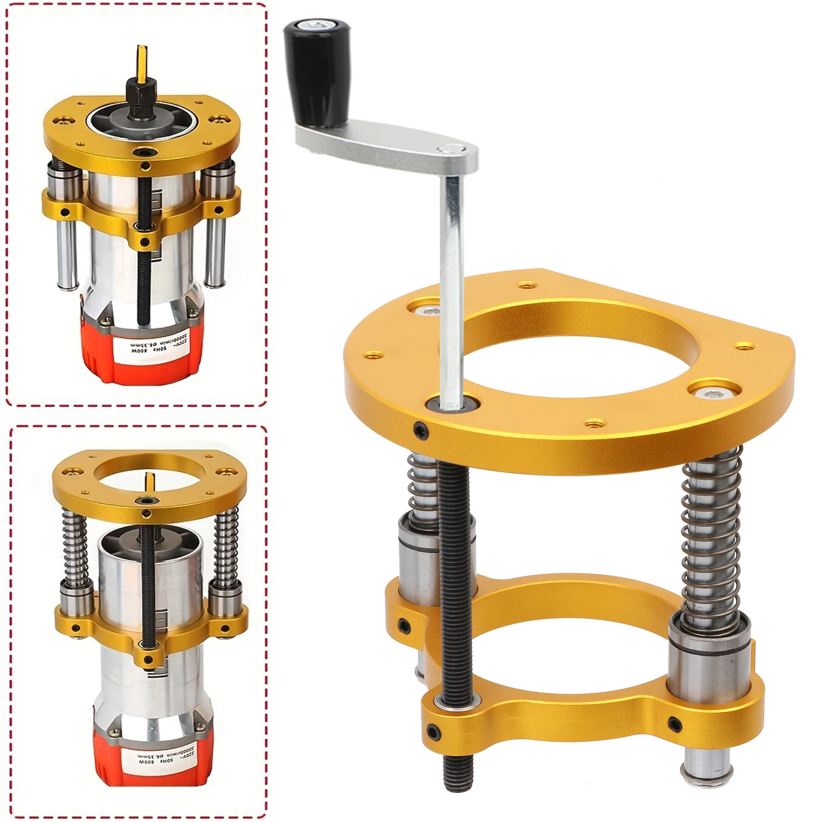 For 65mm Precision Router Lift For DIY Insert Plate - DIY Workshop Upgrade, Can Achieve Manual Desktop Lifti Woodworking Tool