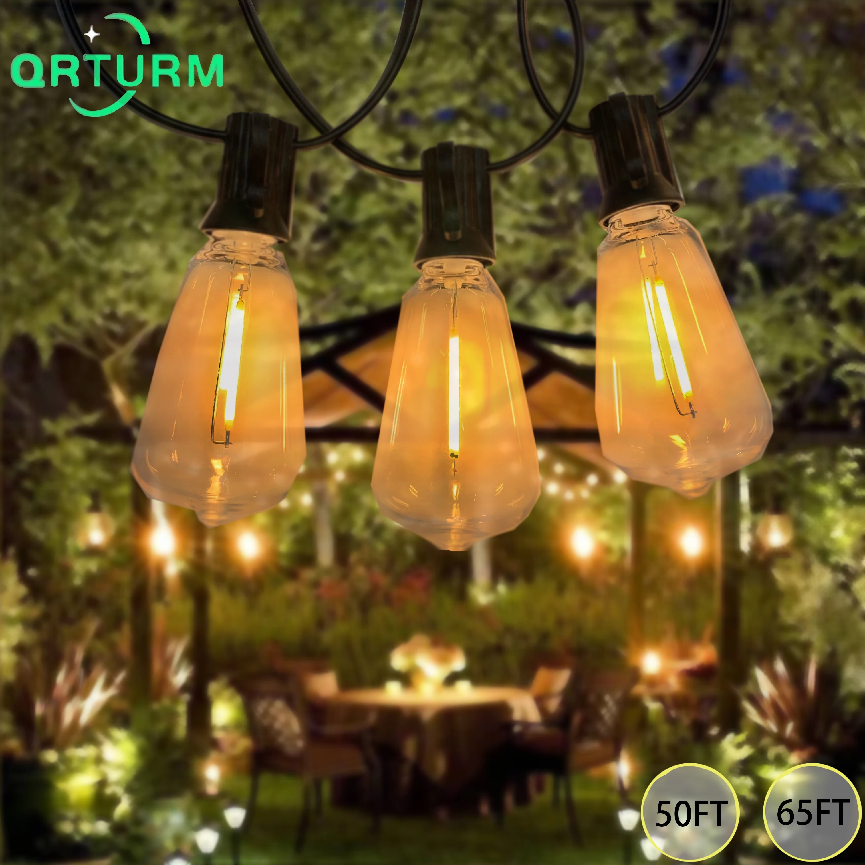 

ST38 String Lights Outdoor Garland Connectable Plastic LED Bulb Dimmable Patio Garden Decor Fairy Light