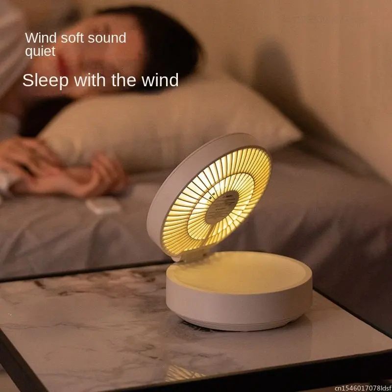 Youpin Air Circulation Fan Wireless Suspended USB Rechargeable Night Light Touch Control 4 Wind Speed Folding Electric Fan