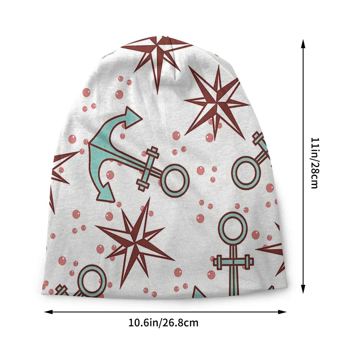 Nautical Anchor Washed Thin Bonnet Outdoor Street Skullies Beanies Men Women Hats