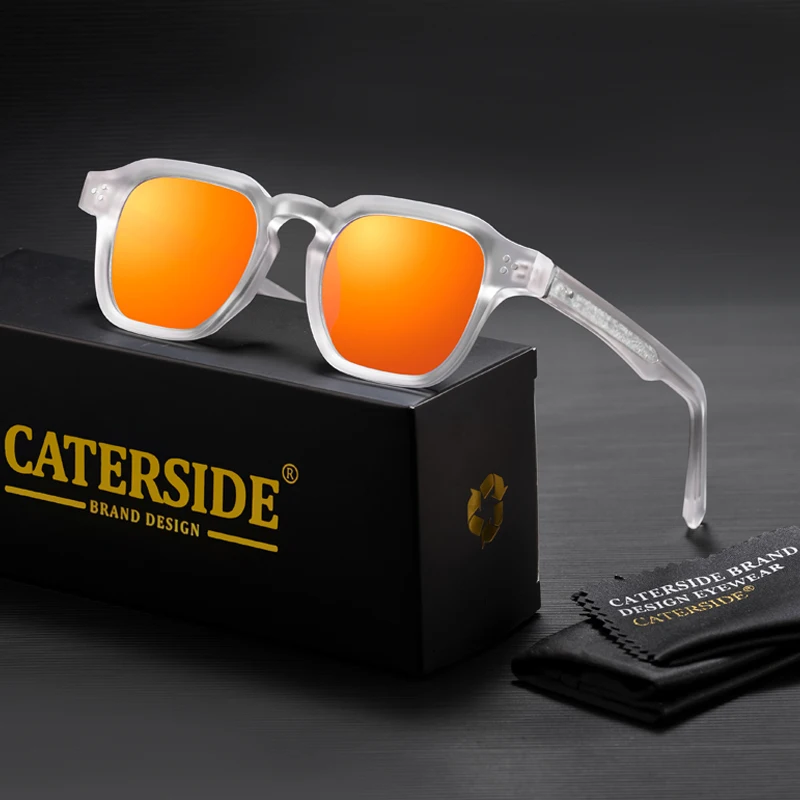 

CATERSIDE модные трендовые квадратные мужские солнцезащитные очки женские стержни храма люксовый бренд солнцезащитные очки для путешествий пляжная вечеринка праздничные подарки