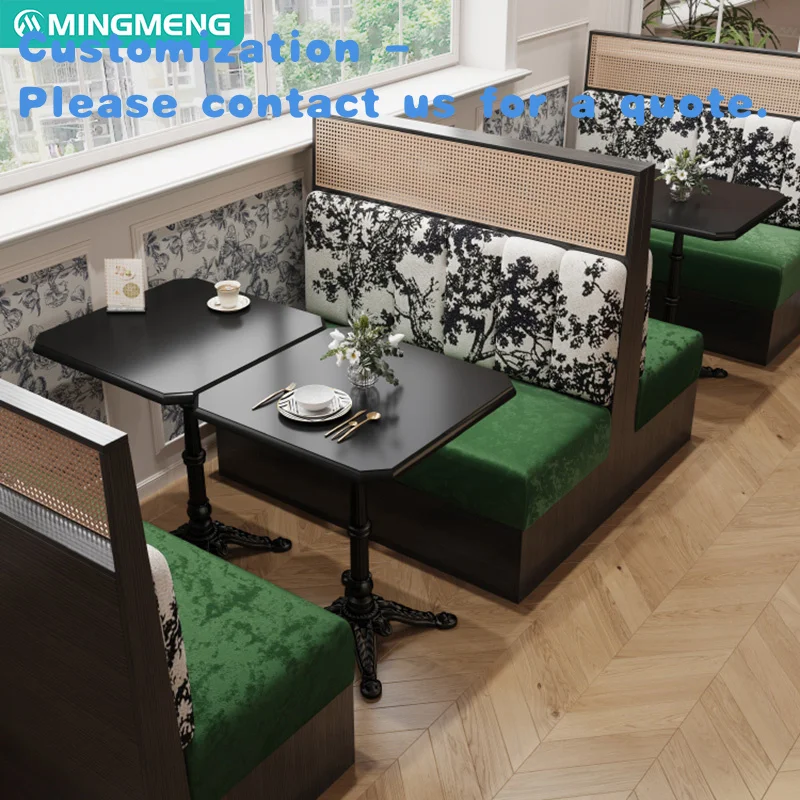 

custom.Modern Commercial Solid Wood Restaurant Sets PU Restaurant Furniture Sofa Booth Table Chair Bar Cafe Coffee Shops fo