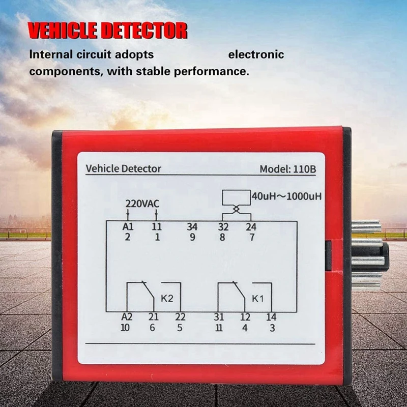 3X 110B Vehicle Detector AC220V Single Channel Inductive Vehicle Loop Detector For Car Parking Lot Access Control