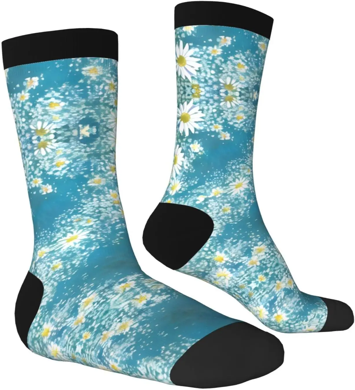 طباعة زهور اللافندر الأرجوانية للرجال باللون الأرجواني ™ s، جوارب شتوية دافئة عتيقة للنساء، جوارب سميكة ناعمة ومريحة