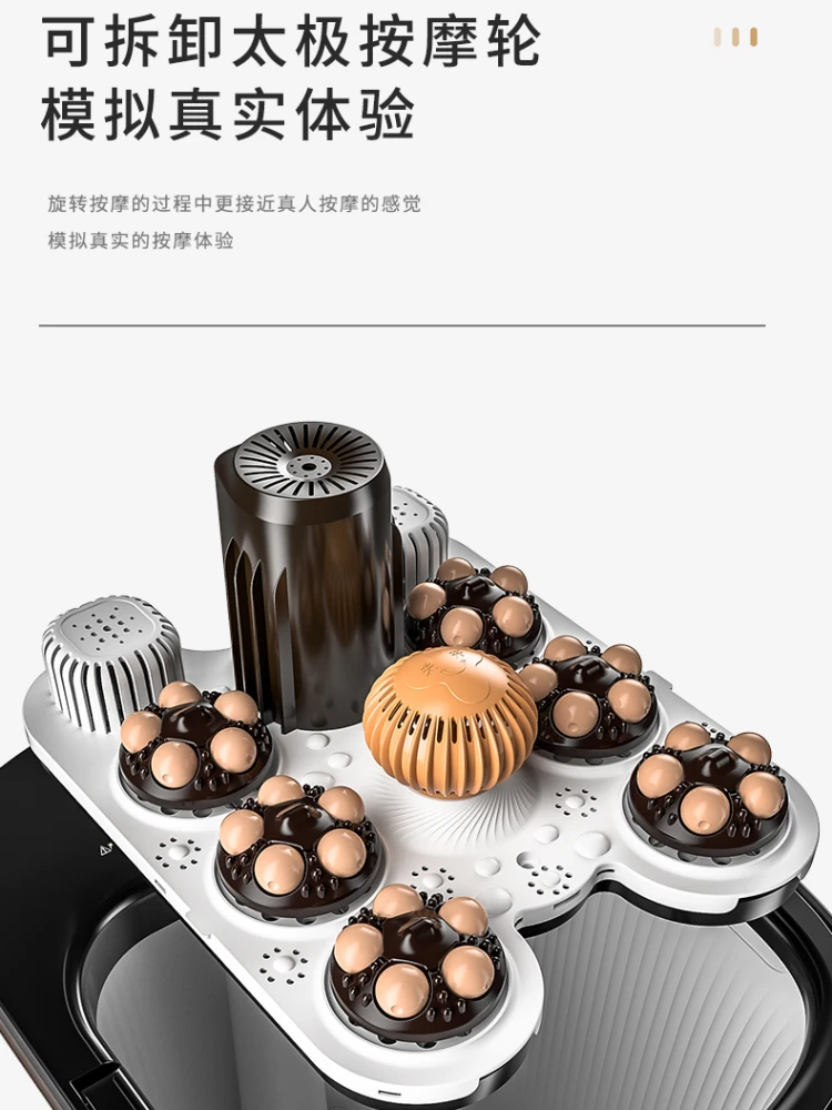 Chigo พับ Massagers ความร้อนอ่างฟุตสปาเท้าแปรงนวดขัดผิวไฟฟ้าถัง Tropical อัตโนมัตินวด Massage เครื่องดีท็อกซ์