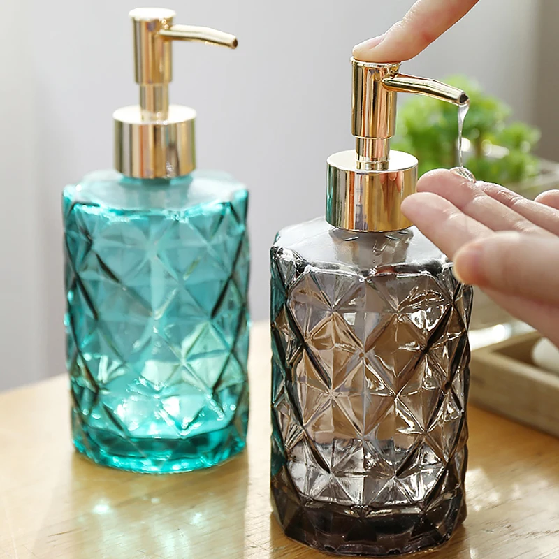 330ml Bathroom Soap Dispenser Portable Glass Travel Liquid Hand Sanitizer Container Shampoo Body Wash Dispenser Accessories