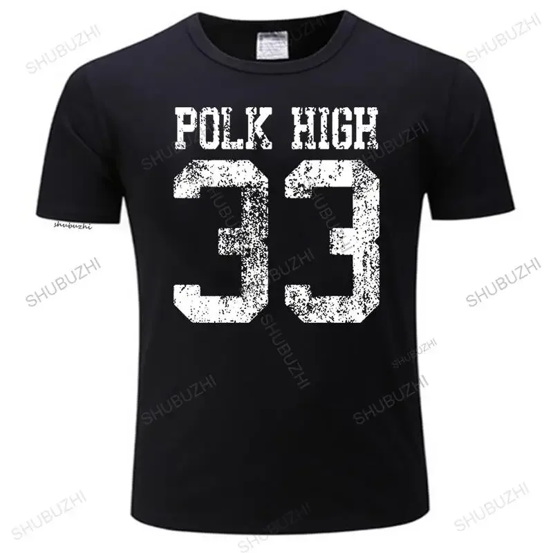 

Новинка, Лидер продаж, Мужская футболка Polk High 33, двухсторонняя винтажная женская футболка, Повседневная футболка большого размера